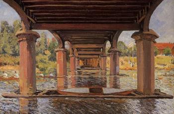 阿爾弗萊德 西斯萊 Under the Bridge at Hampton Court 阿爾弗萊德 西斯萊 Under the Bridge at Hampton Court